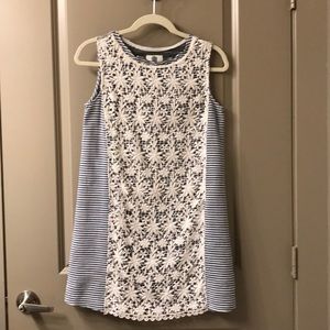 Anthropologie Lili’s Closet blue & white dress XSP